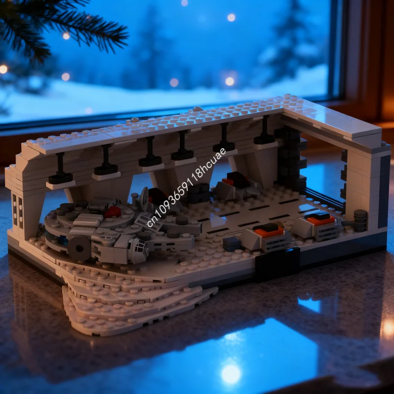 

491 шт. MOC Hoth Hangar диорама Millenium Falcon модель строительные игрушки блоки Рождественский подарок собрать креативный кирпич детский день рождения