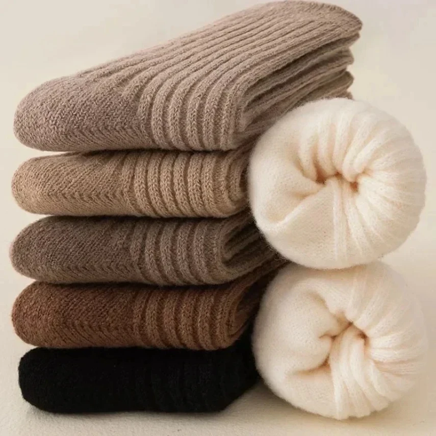 

Wool Cashmere Thermal Long Sock for Women Homewear Sleeping Thicken Warm Crew Socks Women Socks Autumn Winter Calcetines Mujer