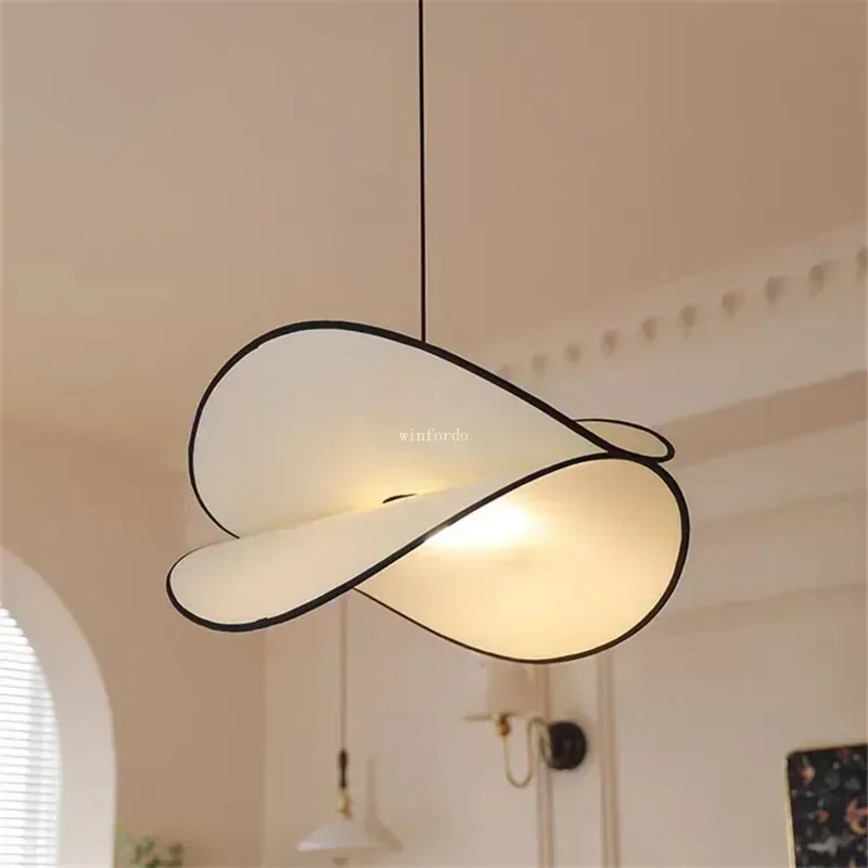 French Fabric Potato Chip Pendant Lamp Petalo Collection Lighting Living Room Shop Kitchen Island hanging table light