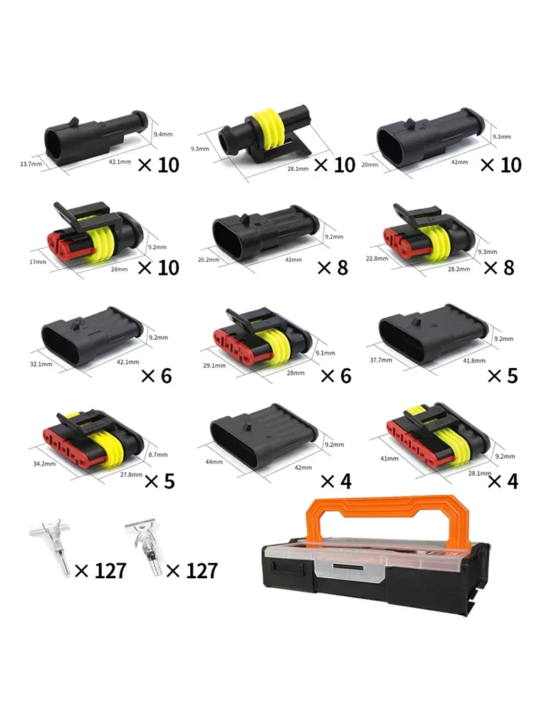 1.5 AMP Series Tyco Kit scatola portatile Suit Set connettore automobilistico elettrico impermeabile 282080-1 DJ7041-1.5-11/21