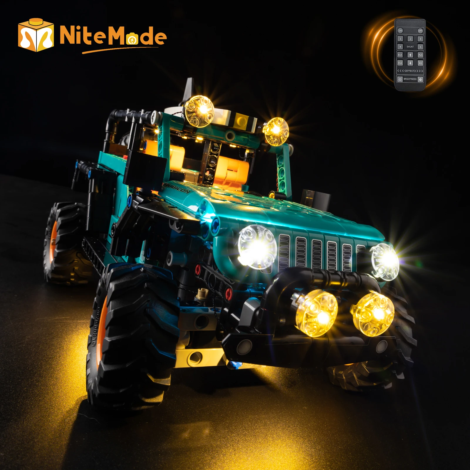 Led Light Set Suitable for Lego Jeep Wrangler Rubicon Suv 42227 Building Blocks (No Model)