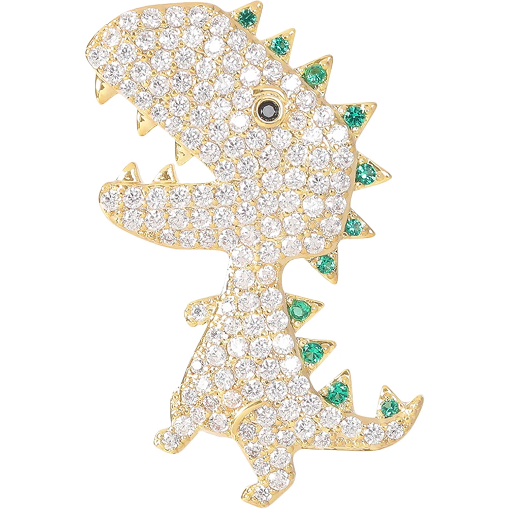 

Dinosaur Breasts Women Brooch Sweater Shirt Clips for Clothing Cute Accessories Pin Copper Decor Miss