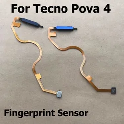 New For Tecno Pova 4 Pro Fingerprint Sensor Touch ID Scanner Connector Home Button Menu Flex Cable