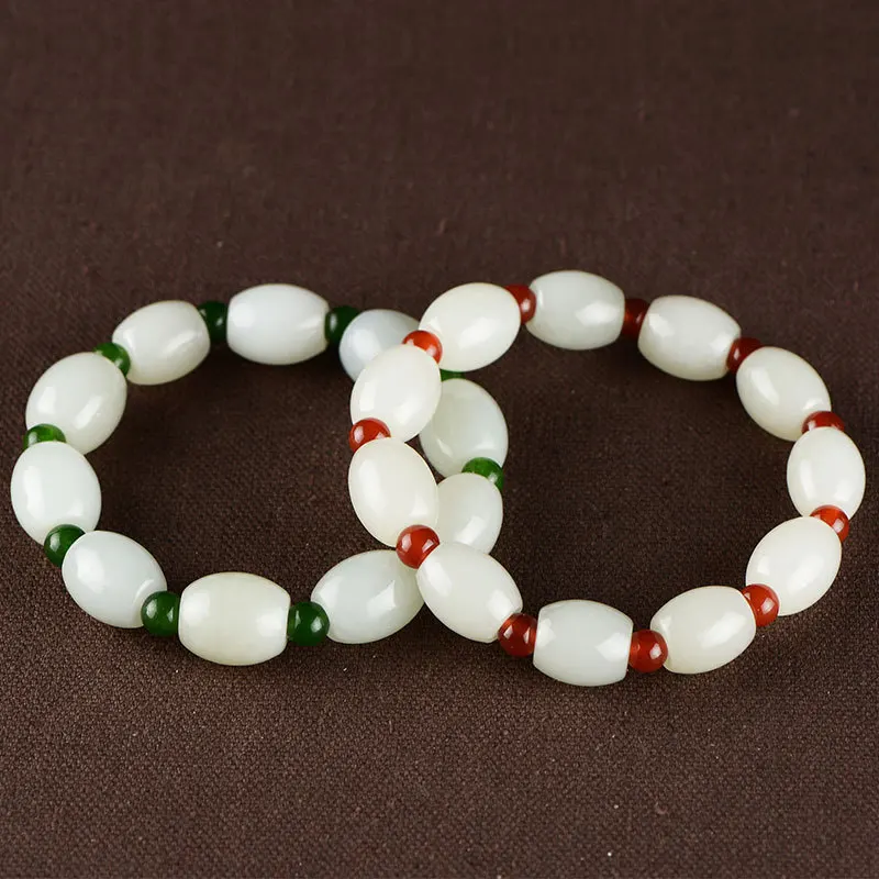 

Ювелирные изделия из натурального нефрита Hetian Jade Lulutong Нефритовый браслет для мужчин и женщин