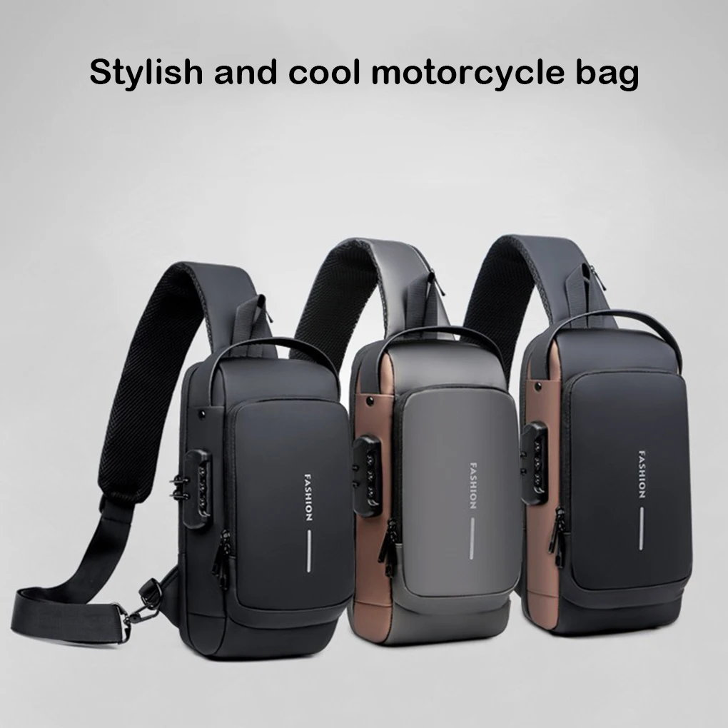 Bolso de hombro con USB para hombre, bandolera cruzada de viaje, bolso de pecho multifunción antirrobo