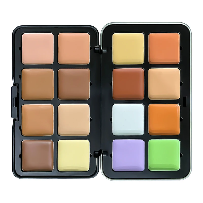 12-color Iron Box Blusher Plate Multi-color Cream Blush Plate Concealer Plate Contour And Highlighter Palette Makeup Blush Face