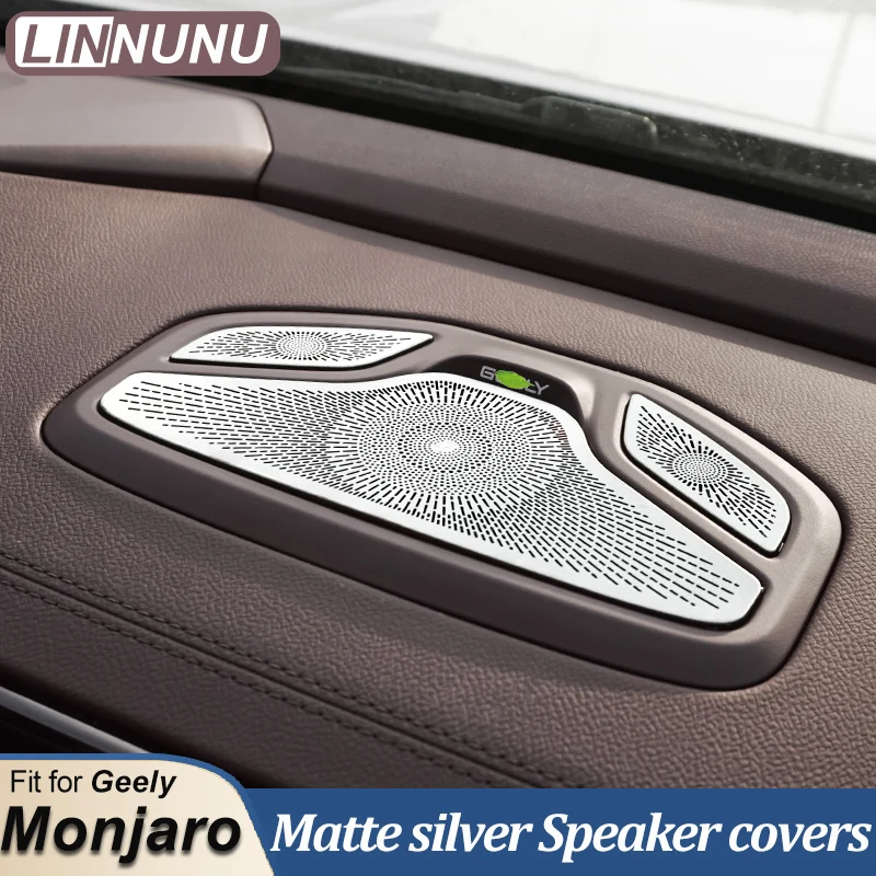 LINNUNU Car Interior Audio Speaker Horn Cover Trim For Geely Monjaro KX11 Xingyue L 2021-2026 Loudspeaker Decoration Accessorie