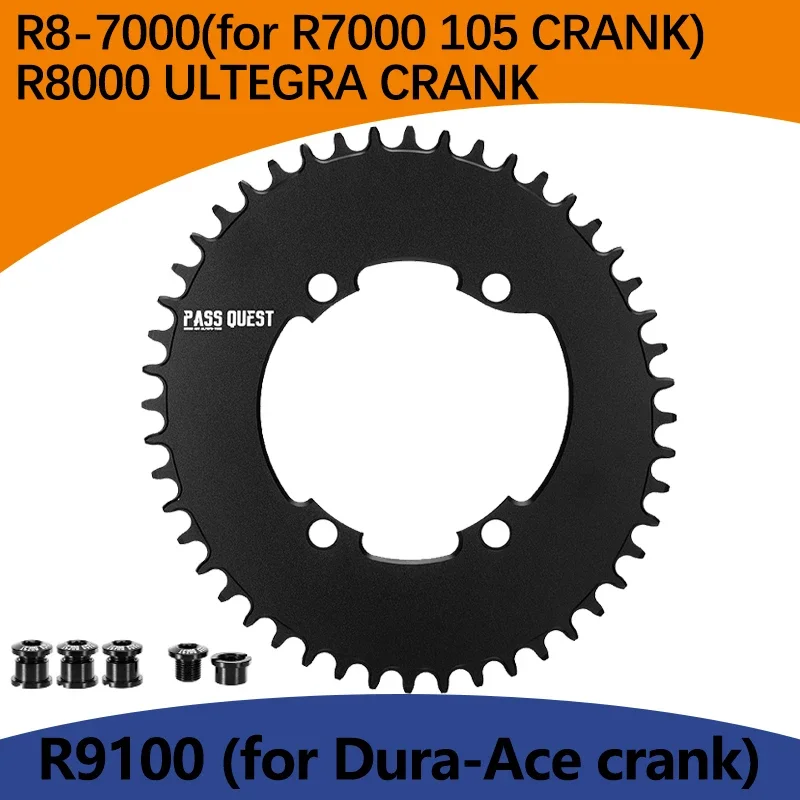 110bcd Chainring Narrow Wide for Shimano R7000 R8000 R9100 Oval MTB Chainring 46T 48T 50T 52T 54T 56T 58T Road Bike Closed Disk