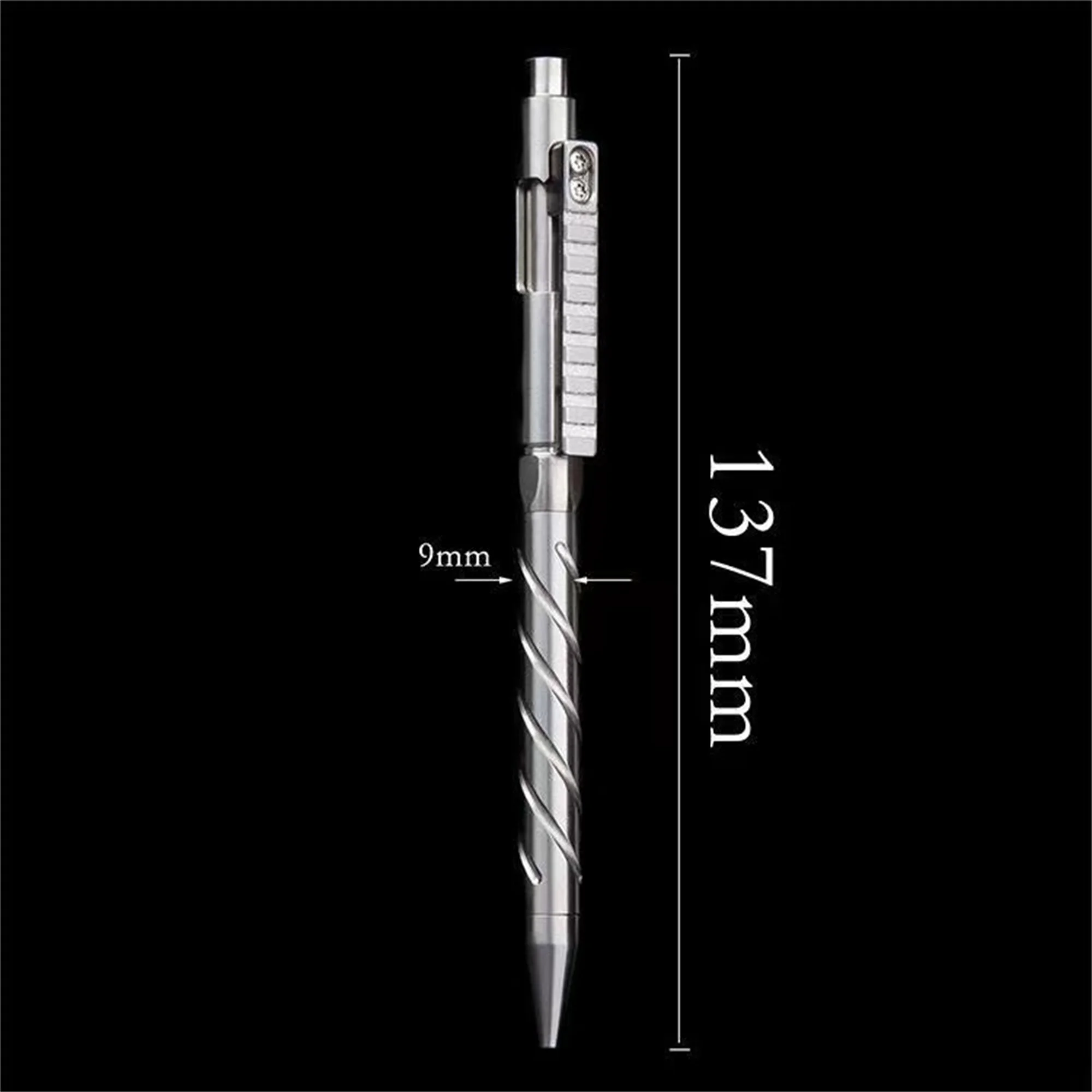 Pulpen taktis logam campuran Titanium, pena baut tanda tangan bisnis, pena Pres EDC multifungsi G2 isi ulang