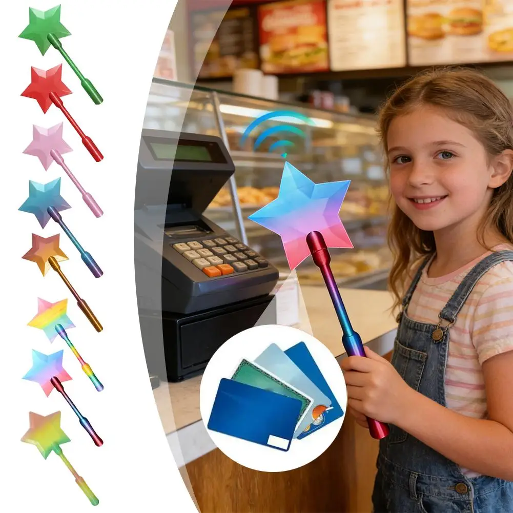 

Wand Style Nfc Payment Card Pack Pentagram Magic Wand Fun Card Holder, Children's Card Holder Toy