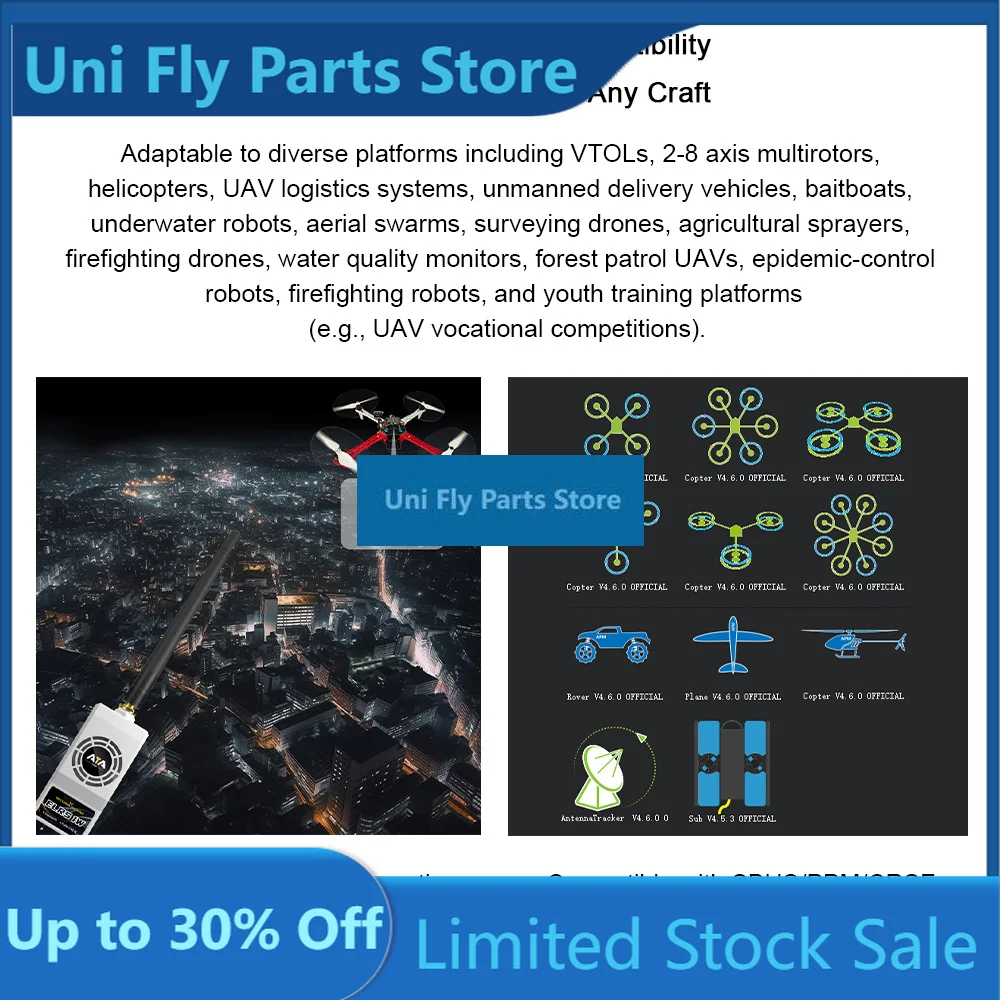 UniFlylink CrossFlight-CE Proprietary High-Dynamic Algorithm Multiple-model Support Cost-effective Solution For RC FPV Part
