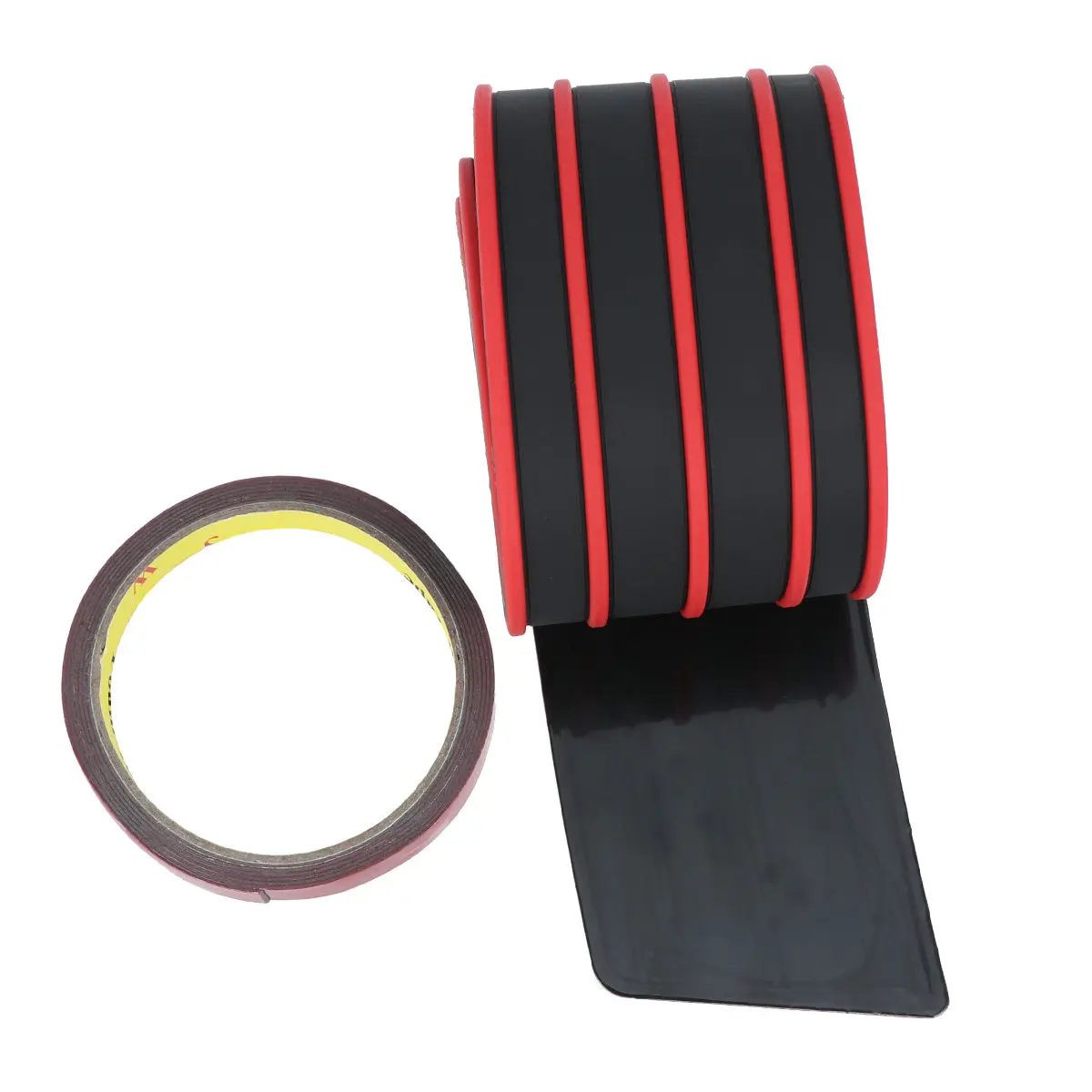 Crash Proof Rubber Bumper Protector Trim Cover Black Red Flexible Fit Car Pickup Suv Truck Easy Install Car Bumper