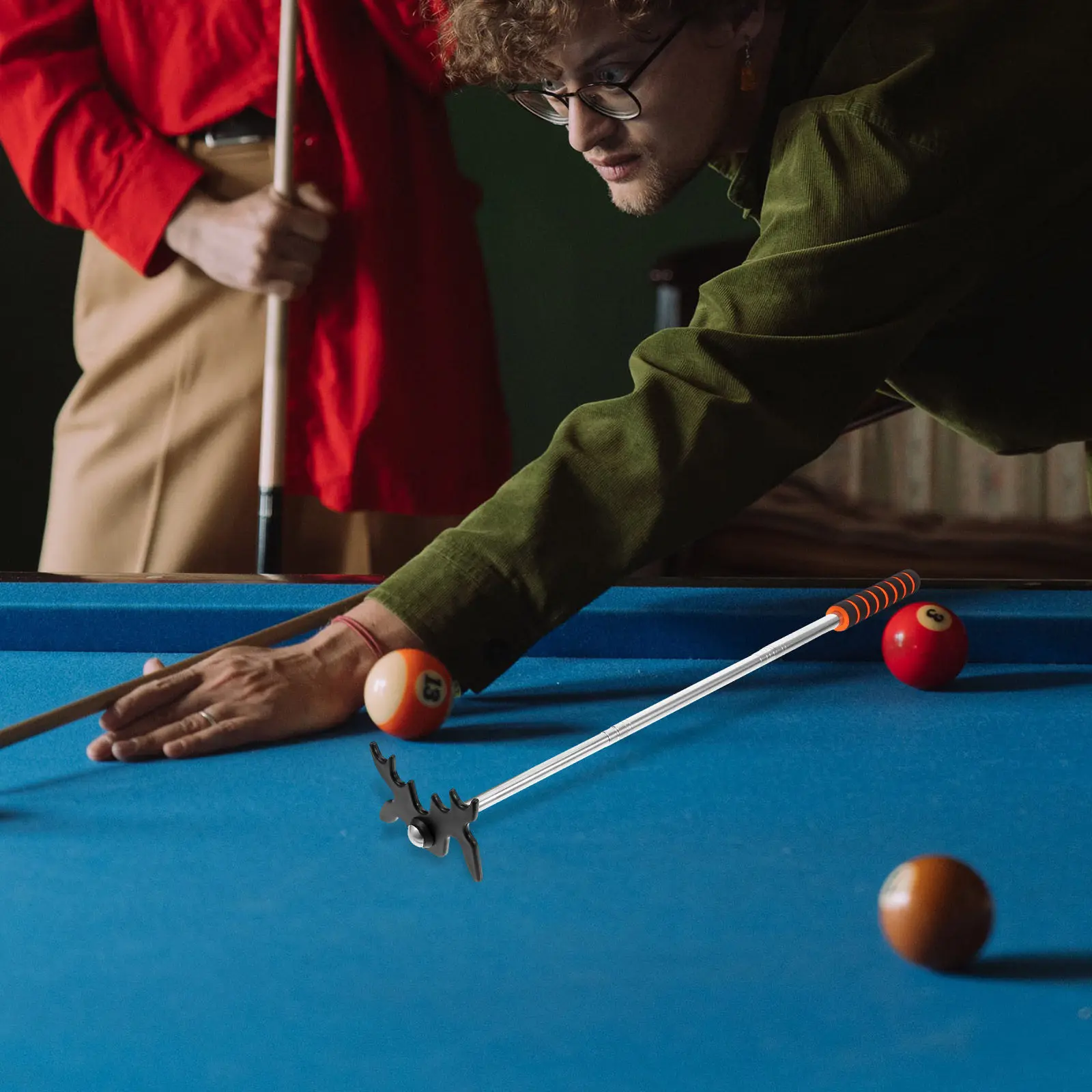 

Pool Cue Rack Detachable Metal Snooker Bridge Head Portable Billiard Cue Stand Smooth Sliding Non-Slip Pool Table Accessories