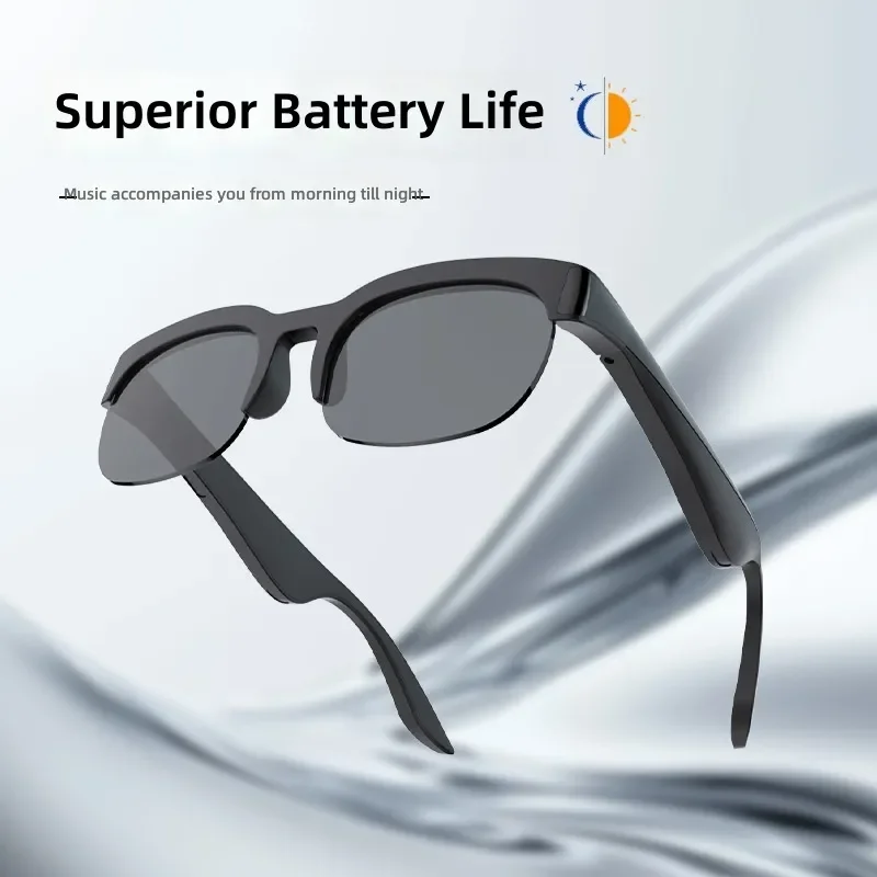 Smart Bluetooth Glasses 6.0 Wireless Headset Anti Blue Light AI Voice Assistant Sports Riding Earphones For Men Women Driver