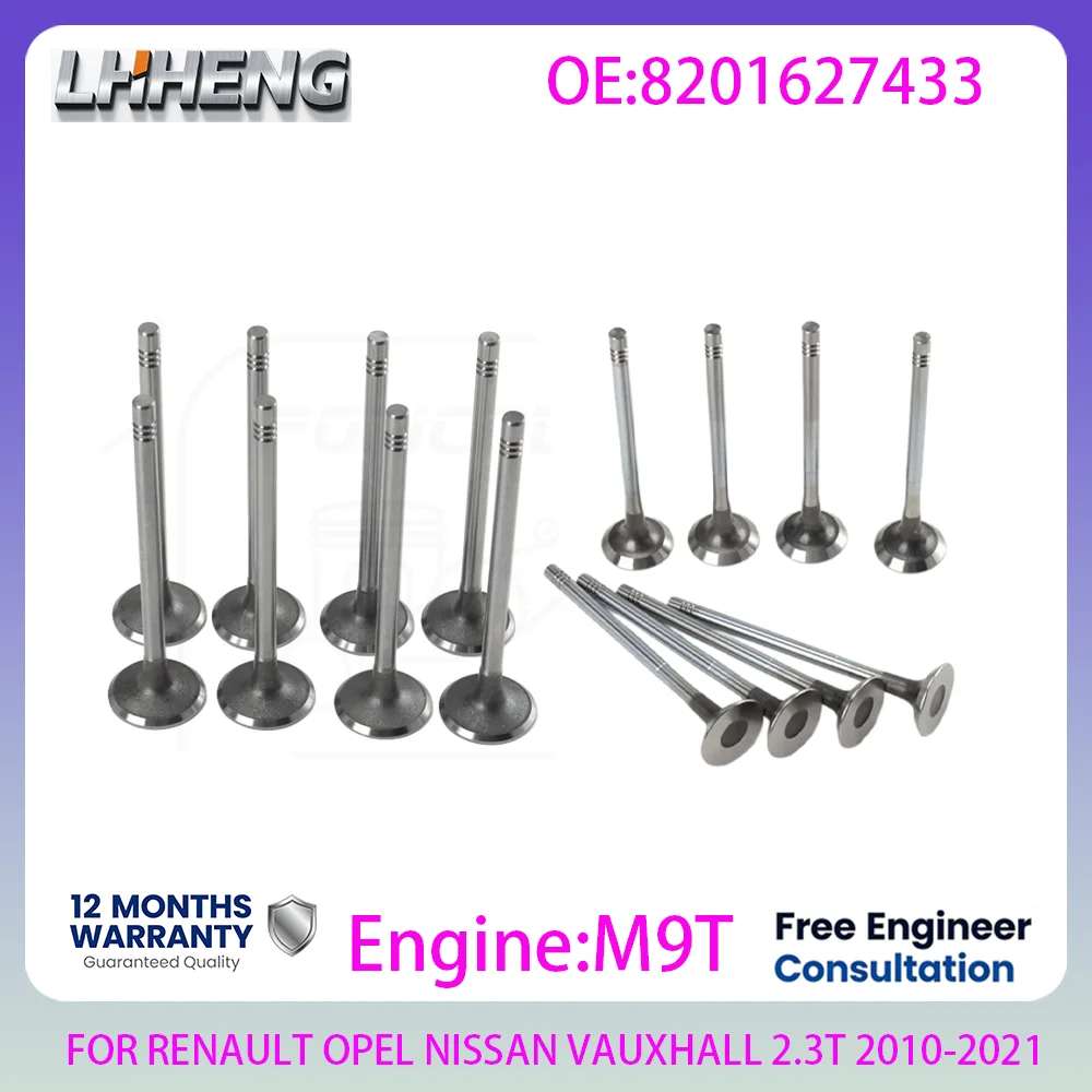 Engine Inlet&Exhaust Valves For RENAULT MASTER VAUXHALL MOVANO OPEL MOVANO NISSAN NV400 2.3L 2.3 L T L4 Diesel 2010-2021 M9T