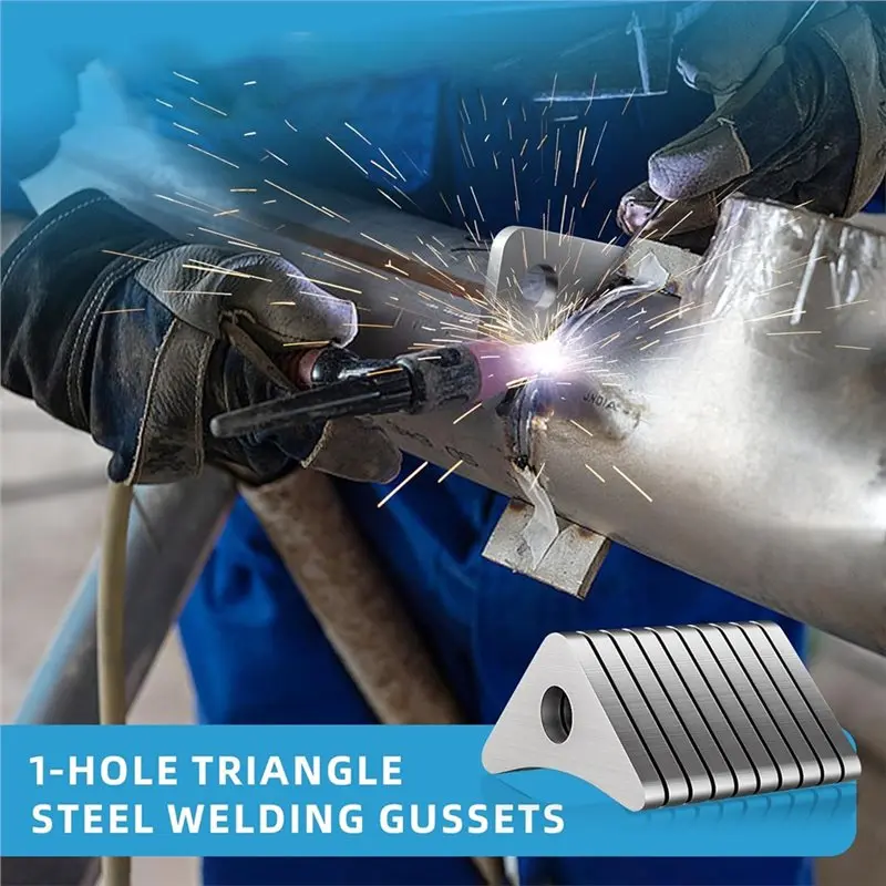 10 Pcs Universal Weld On Shock Mount, Steel Gussets Weld On, Weld On Tabs Axle Bracket,Radius Chassis Weld Tabs For Weld On-A74P