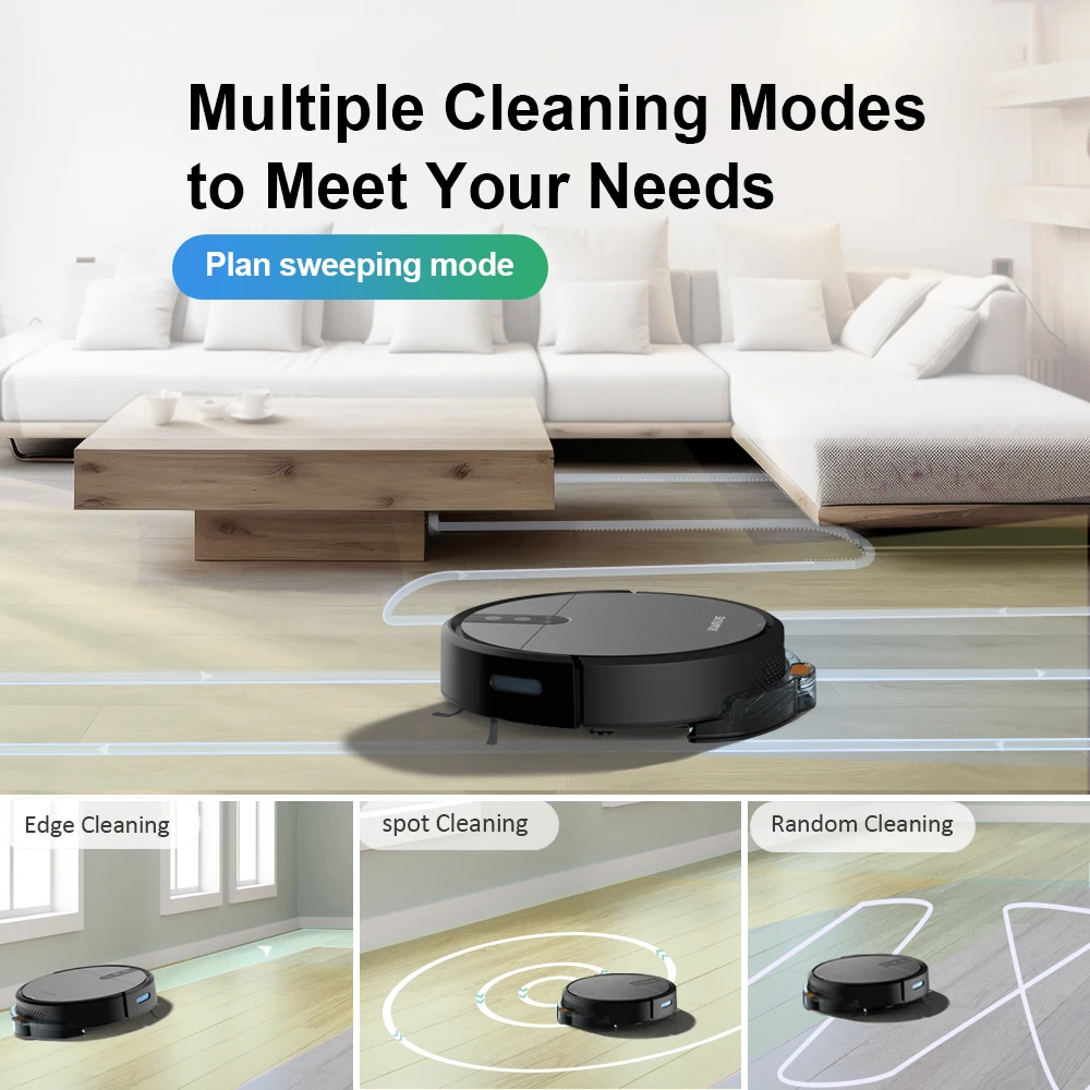 Smart Vacuum Cleaner Robot 3600PA Sweeper Floor Wireless Auto-Recharge Navigation Area On Map Pet Hair For Home Cleaning Robotic