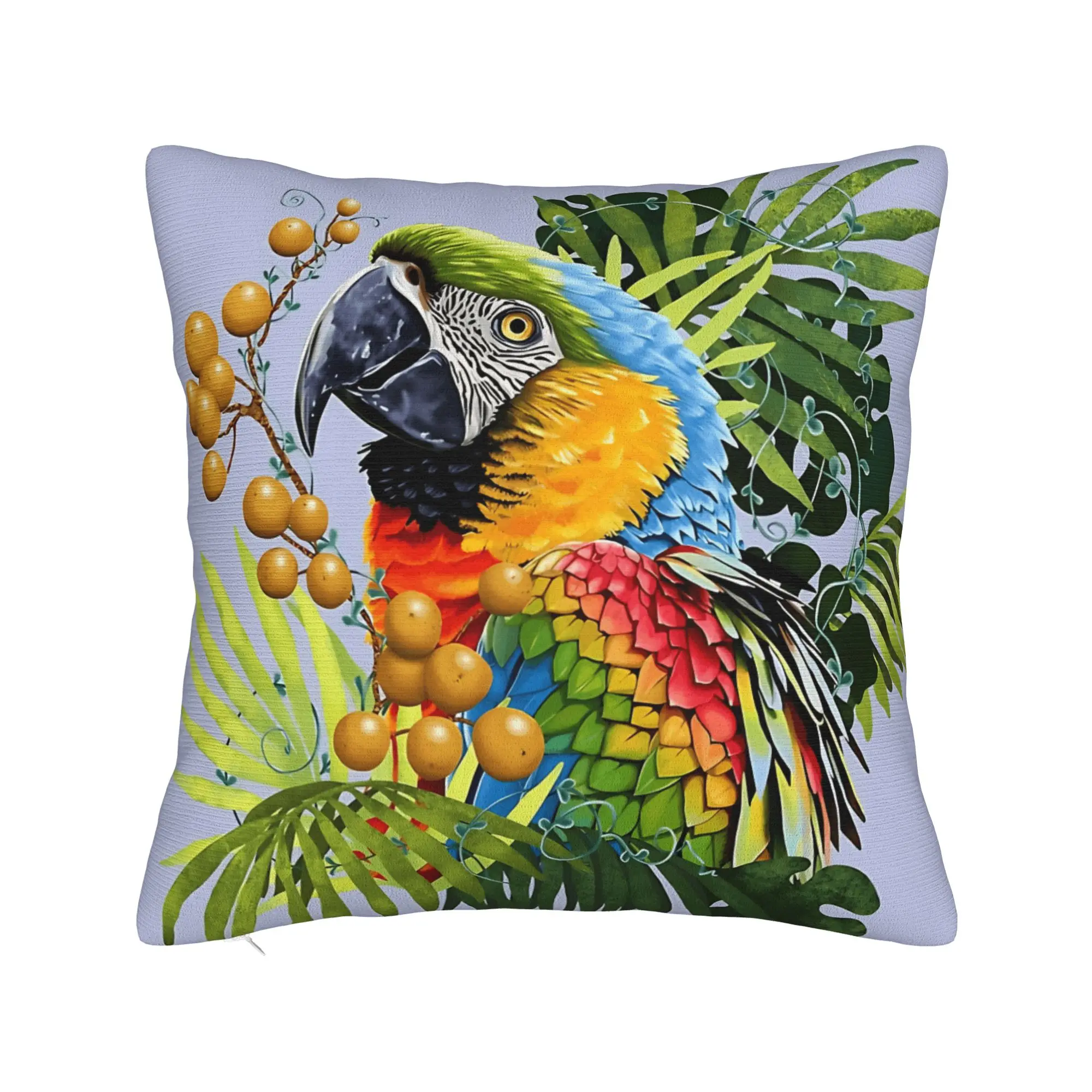 Tropical Parrot Palm Pillow Case  Morden Pillow Cover Comfy Pillowcases For Living Room Sofa