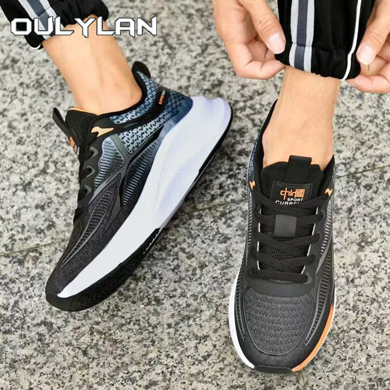 

Oulylan Summer Mixed Color Sports Footwear Men Fashion Lace Up Running Shoes Outdoor Lightweight Mesh Breathable Sneakers