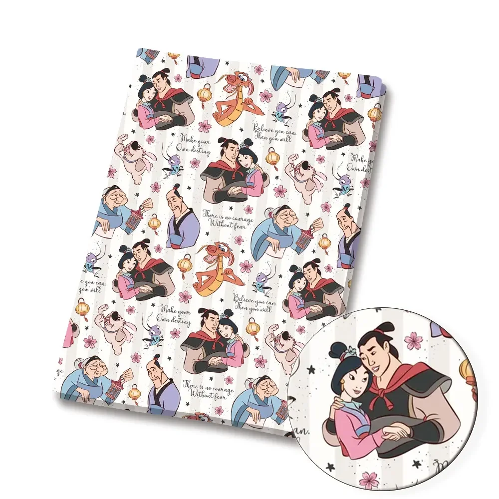 Ткань Disney 140x50 см, хлопковая ткань с героями мультфильмов, лоскутная ткань, детский домашний текстиль, шитье, кукольное платье, занавеска, полиэфирная хлопковая ткань