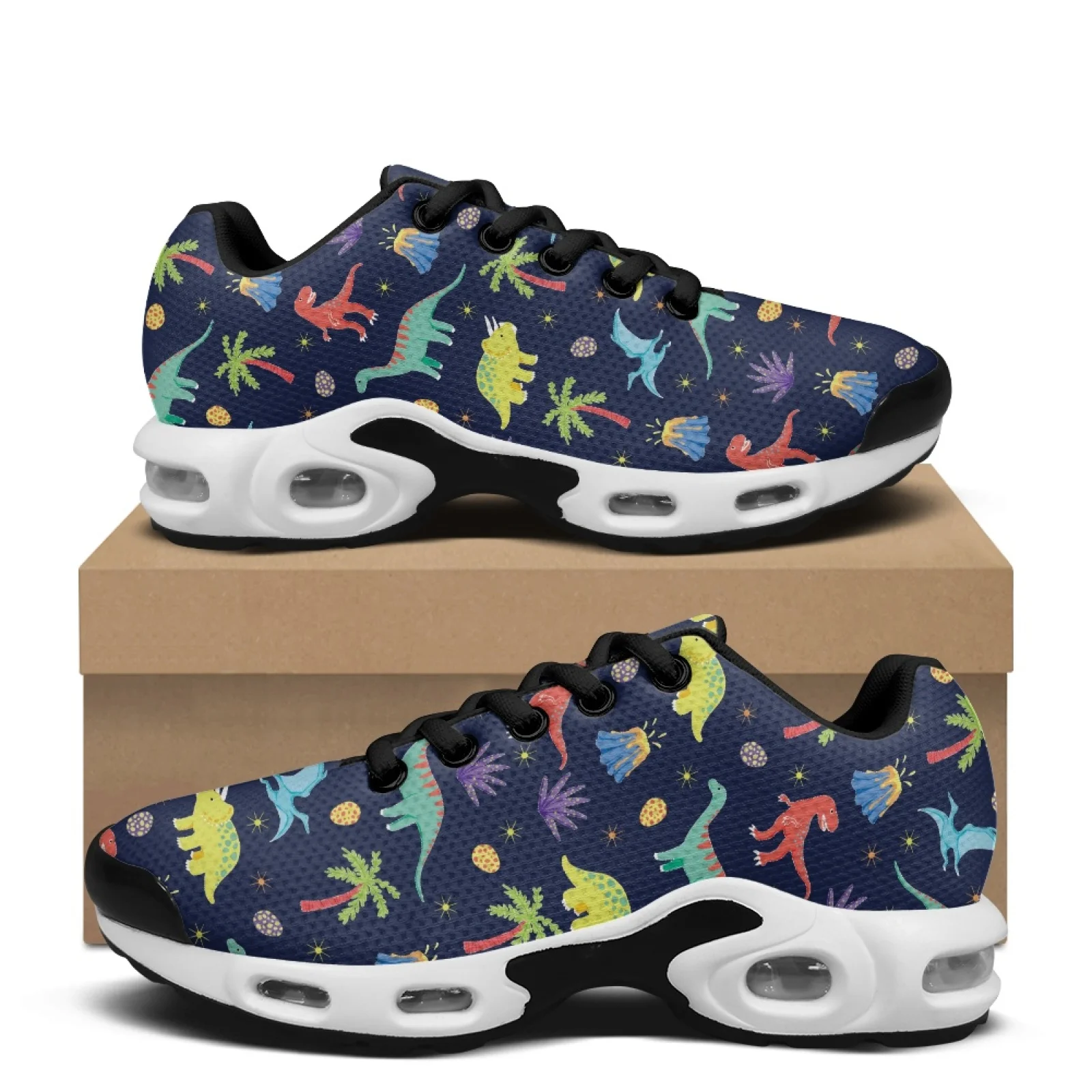 PENSTROLL Dinosaur Lightweight Fashion Sneakers for Running Mesh Lace-up Sneakers Tennis Sneakers