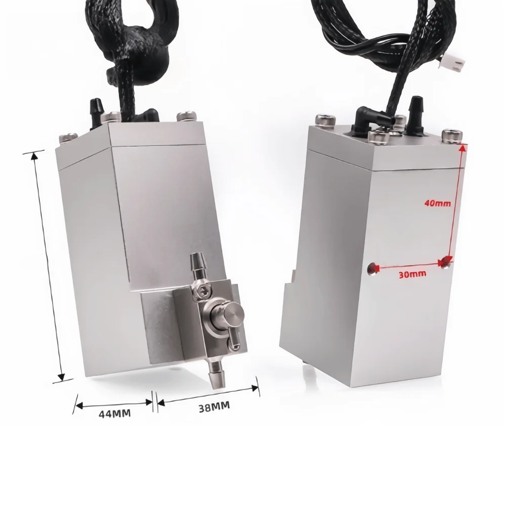 Tanque de tinta secundário de metal prateado – Garrafa de tinta sub de alumínio durável para impressoras UV de plano