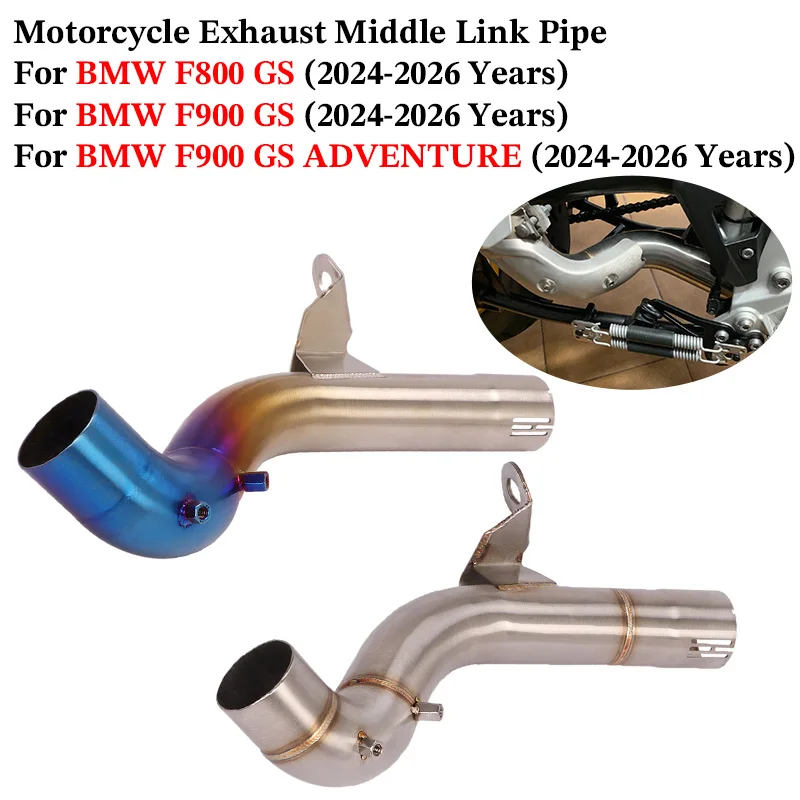 

Slip On For BMW F800 F900 GS ADVENTUR 2024 2025 2026 Motorcycle Exhaust Escape Middle Mid Link Pipe Connect Original Muffler
