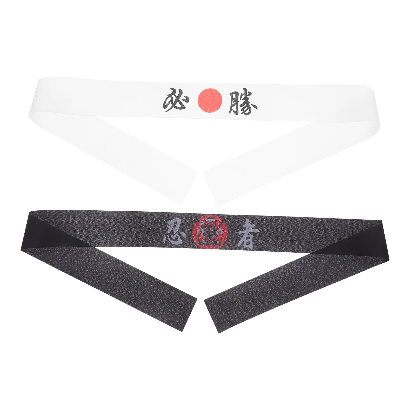 

2 Pcs Ninja Hood Japanese Bandana Chef Headband Men Karate Decorative Headbands Headgear Student