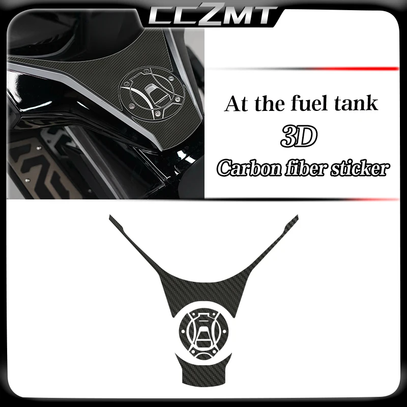 ل ZONTES ZT368G 368 G 368-G 368g 2024 ثلاثية الأبعاد ألياف الكربون خزان الوقود ملصق الجسم فيلم حماية ملصق تعديل الملحقات #3