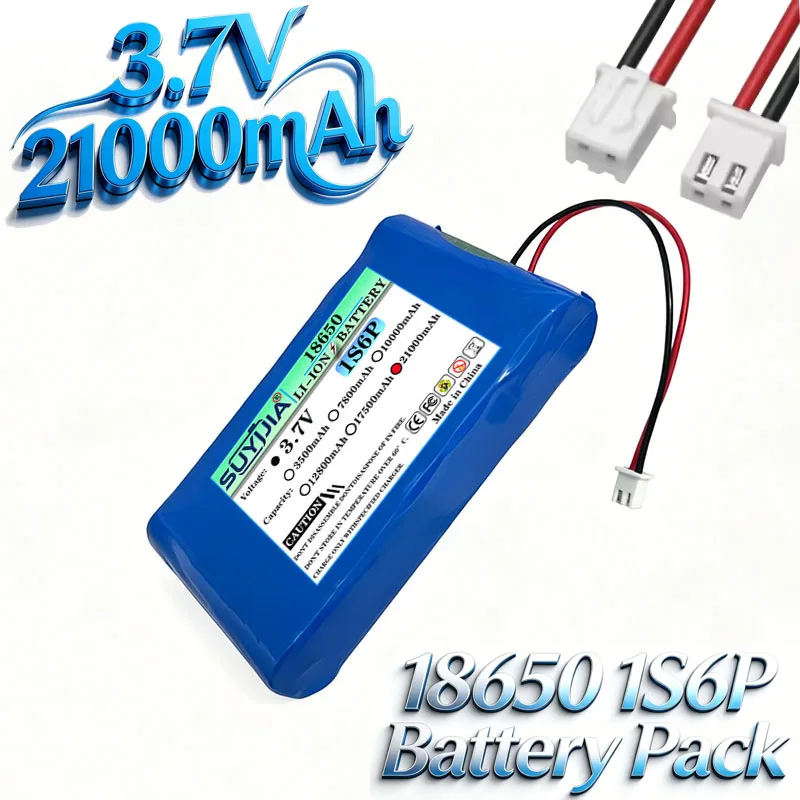 

1S6P batterie 18650 3.7V 21000mAh Lithium-ion bricolage batterie 21AH batterie Rechargeable SM ou XH2.54 prise BMS intégré