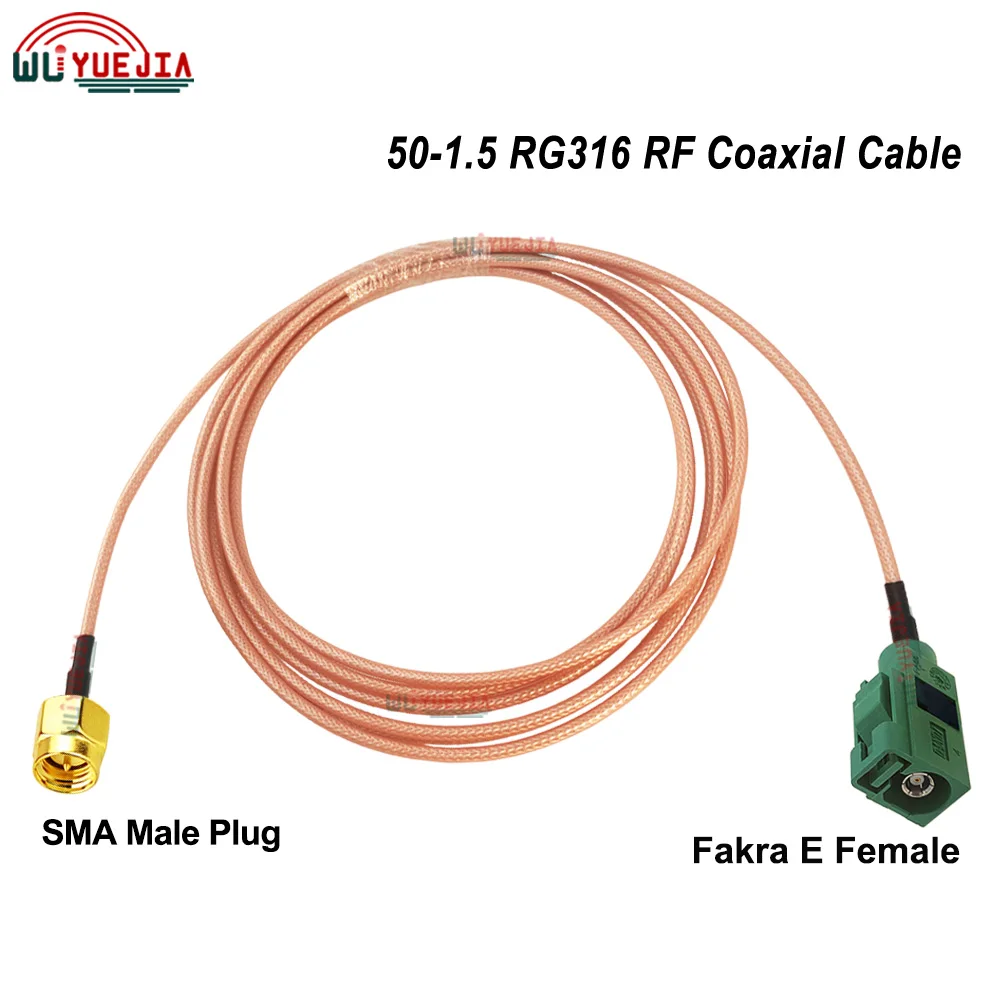 8CM-15Meters Fakra ABCDEFGHIKZ Female to SMA Male Plug Connector RG-316 50-1.5 RF Coaxial Cable Antenna Extension Jumper Pigtail