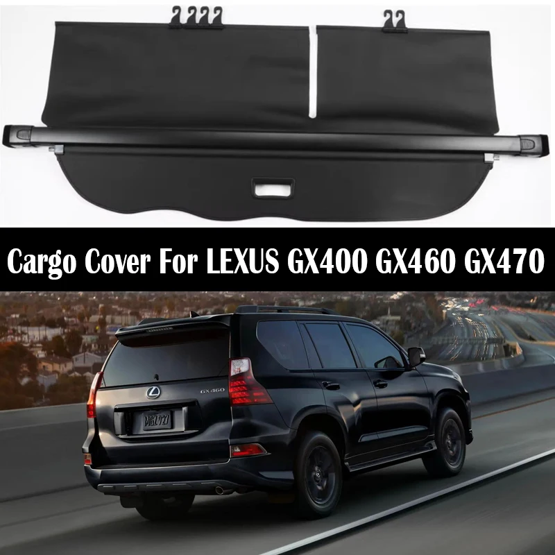 Rear Trunk Cargo Cover For LEXUS GX400 GX460 GX470 2010-2021 Shield Shade Curtain Partition Board Privacy Security Accessories