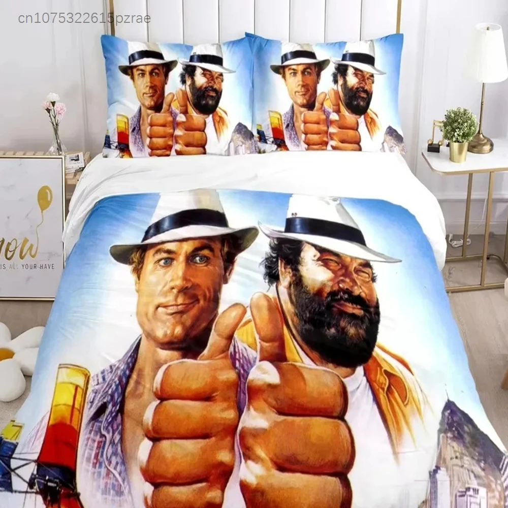 3D Printed Film Bud Spencer Terence Hill Bedding Set Teens Duvet Covers Pillowcases For Teens Single Double Queen King