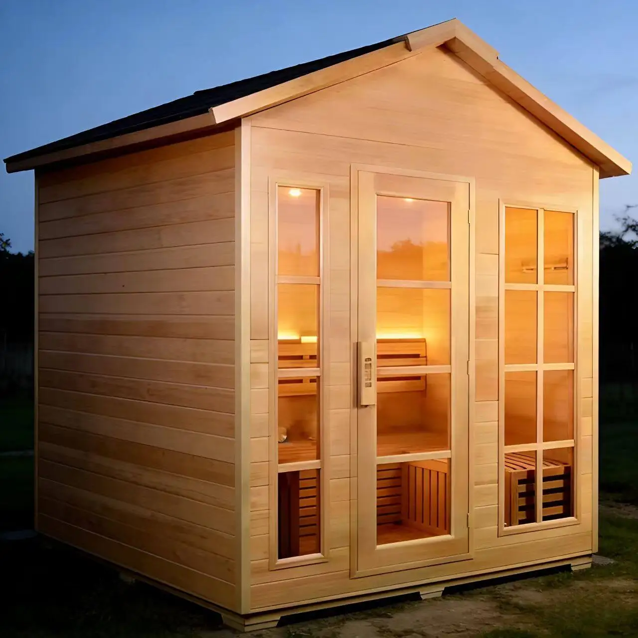 Household outdoor sauna room single double steam room dry steam room customized multi-person