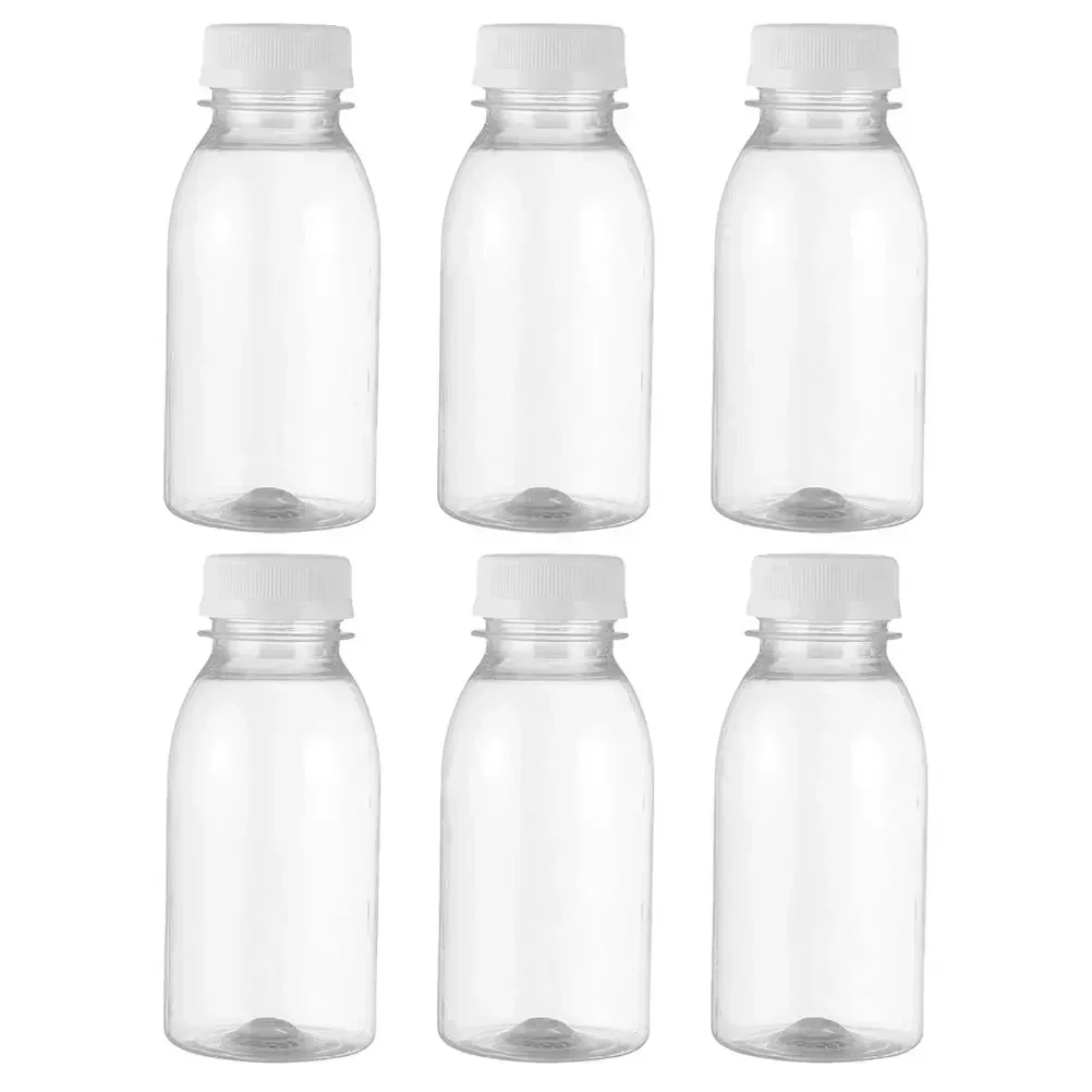 6pcs Milk Bottles Small Juice Leakproof Milk Portable Beverage Water Sealing Juice Ginger shot