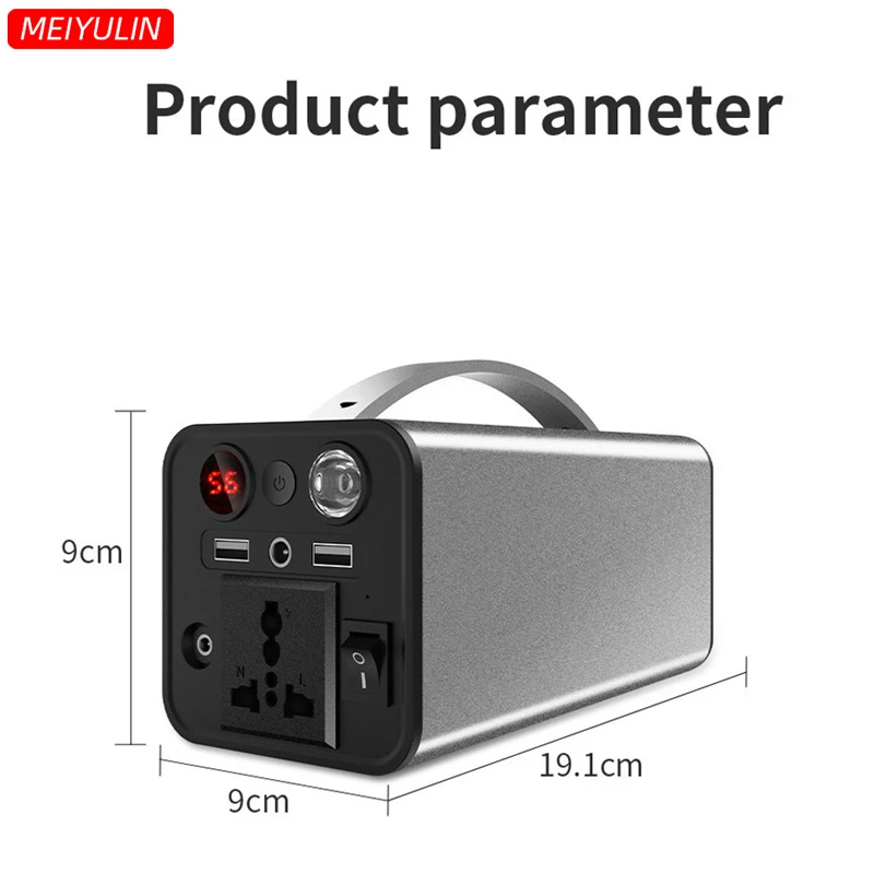 220V 180W Portable Power Bank Station Solar Generator 110V 45000mAh USB C AC External Battery Power Supply for Outdoor Camping