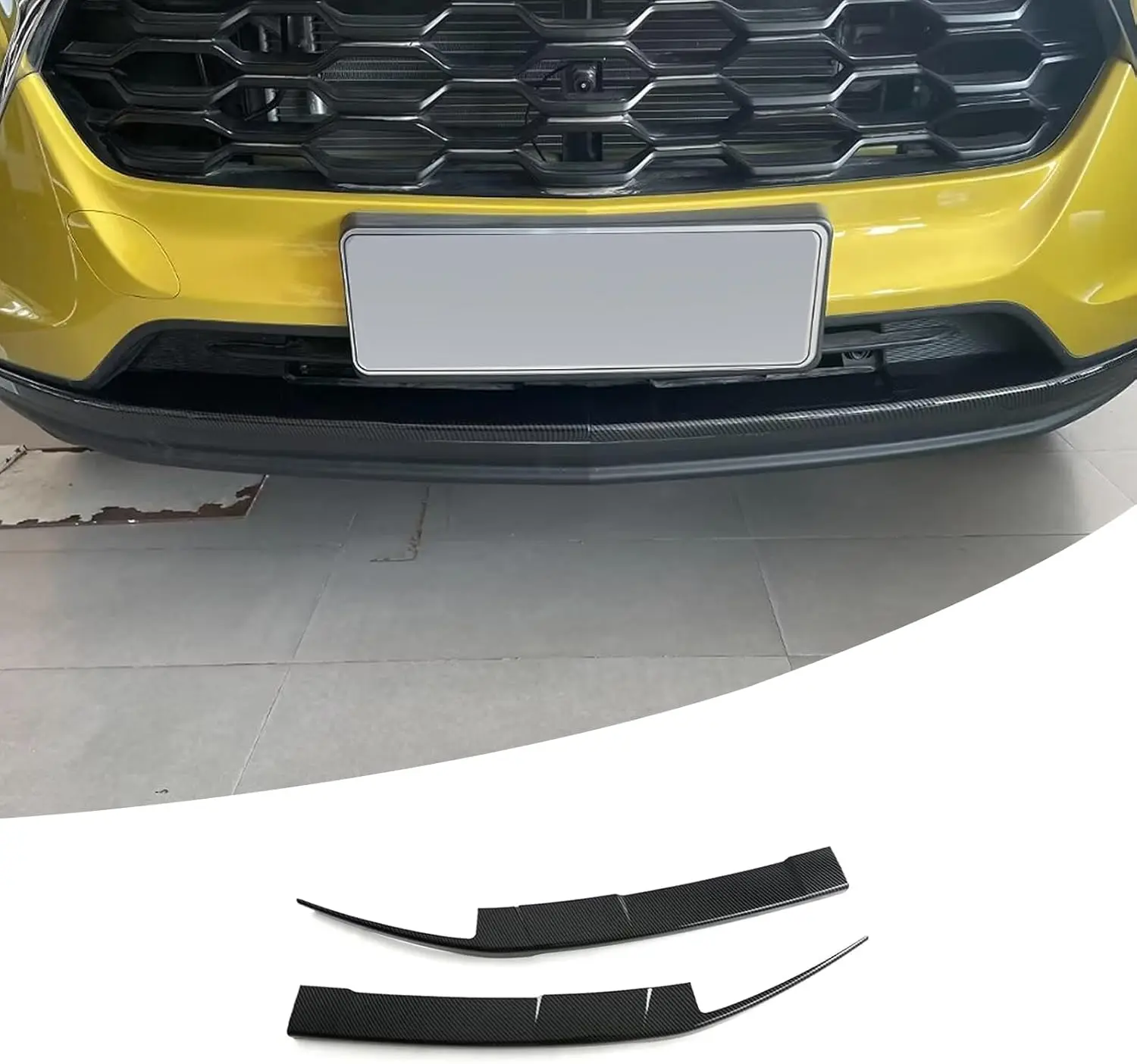 

Carbon Fiber ABS Front Bumper Chin Spoiler Lip Splitter Trim 2PCS for Chevrolet TRAX 2024-2026 Exterior Accessories