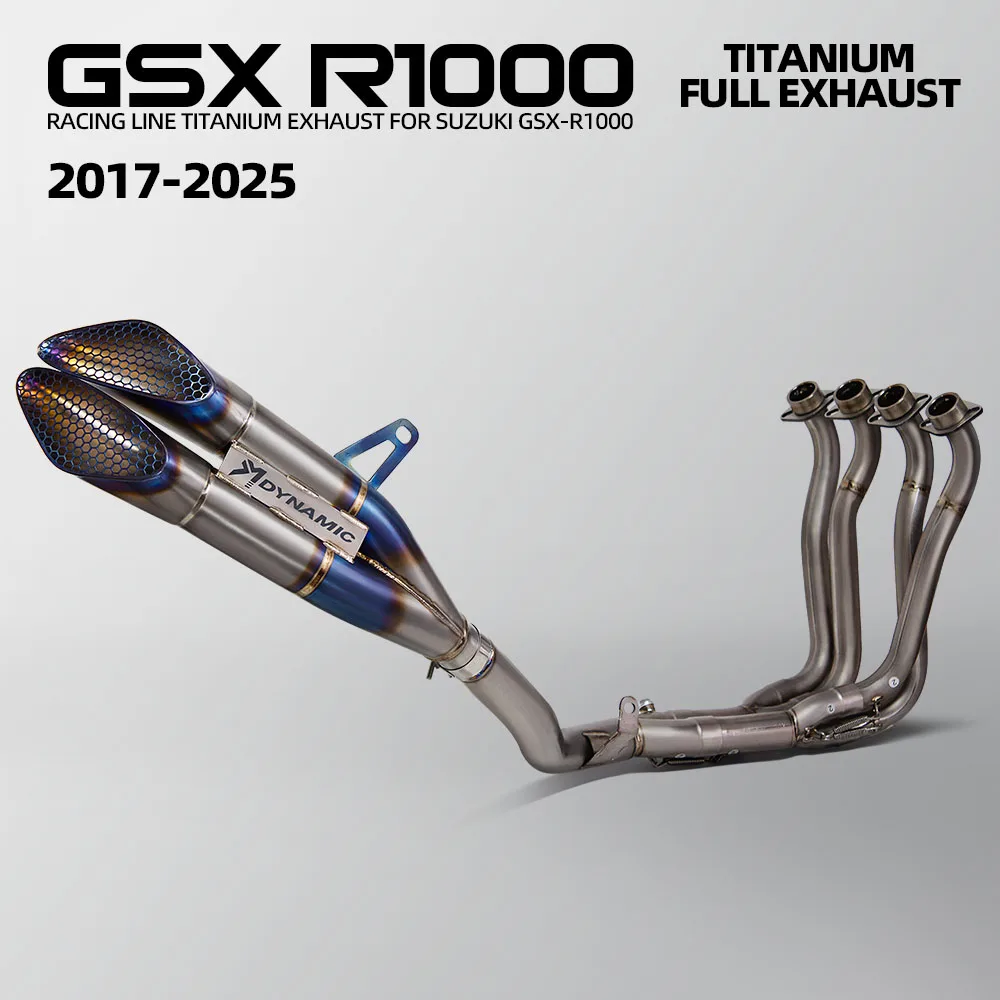 

For Suzuki GSXR1000 GSX-R1000 2017-2025 motorcycle full titanium exhaust system manifold DY-GP honeycomb muffler