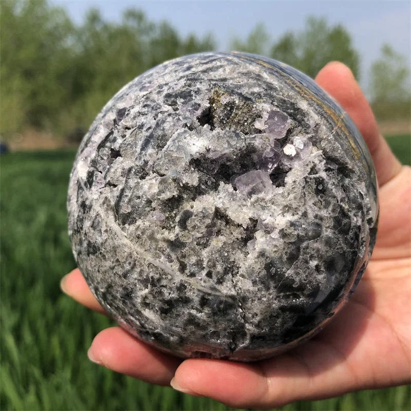 Natural Sphalerite Crystal Energy Sphere, Reiki Healing, Gifts, Room Decoration, Meditation, Demagnetization, Air Purification,