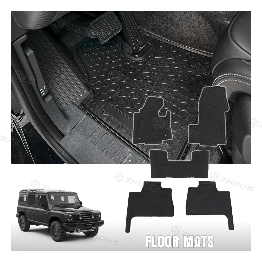 Zhous Custom Logo Waterproof Non-Slip Car Mats Foot Pad Tpe Car Floor Mats for Ineos Grenadier Accessories
