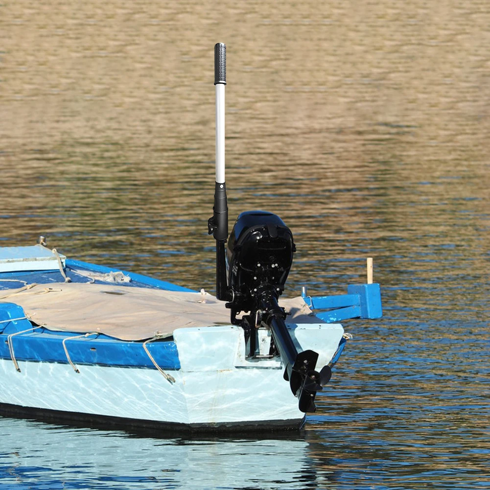 Pegangan Ekstensi Tiller Motor Tempel, Pegangan Ekstensi Motor Trolling, Batang Teleskopik Paduan Aluminium untuk Aksesori Kapal