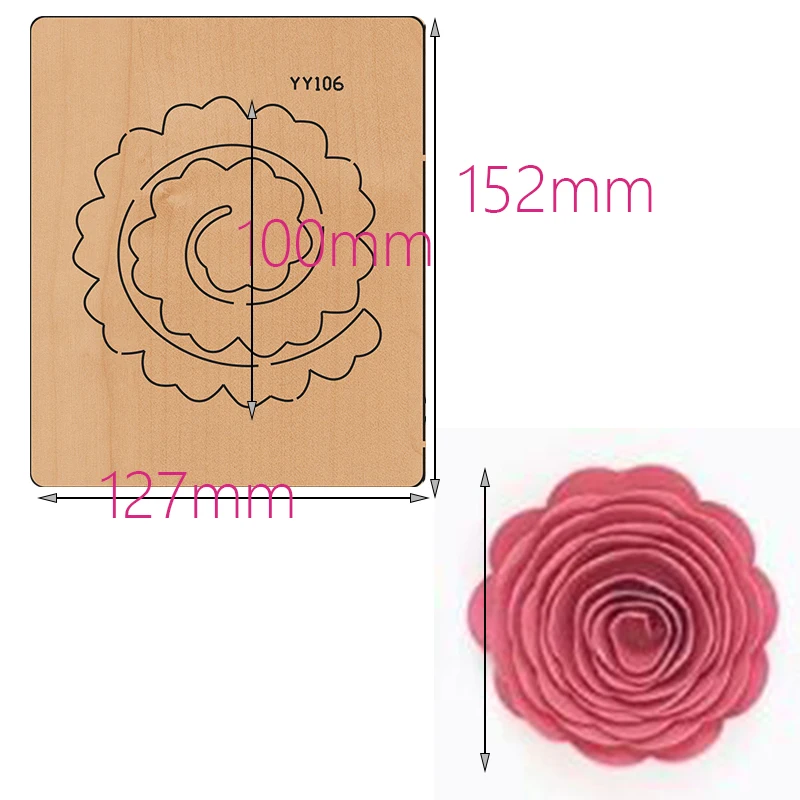 

Decorative Flower Cutting Dies 2021 New Wooden Dies Suitable For Common Die Cutting Machines On The Market Die Cut Rosesyy-106