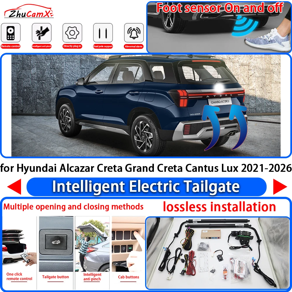 ZhuCamX para Hyundai Alcazar Creta Grand Creta Cantus Lux 2021-2026, Elevador Eléctrico para Puerta Trasera, Sistema de Succión Eléctrica para Puerta Trasera