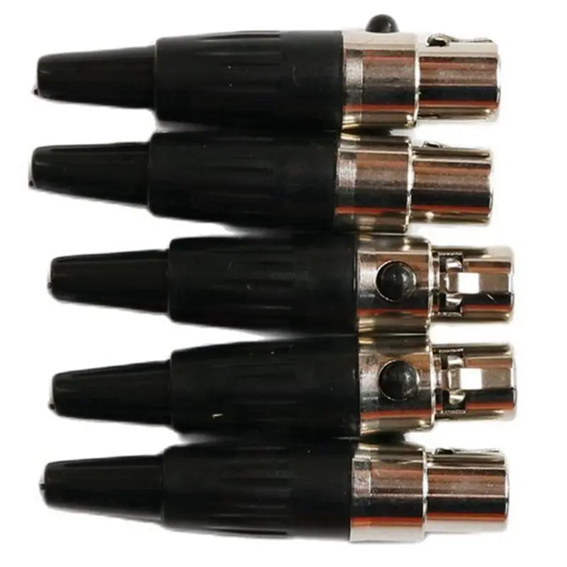 A55T For Shure EV Mipro Microphone Compatible 5Pcs TA4F Mini 4Pin XLR Connector Kit- DIY Welding Spare Parts Included
