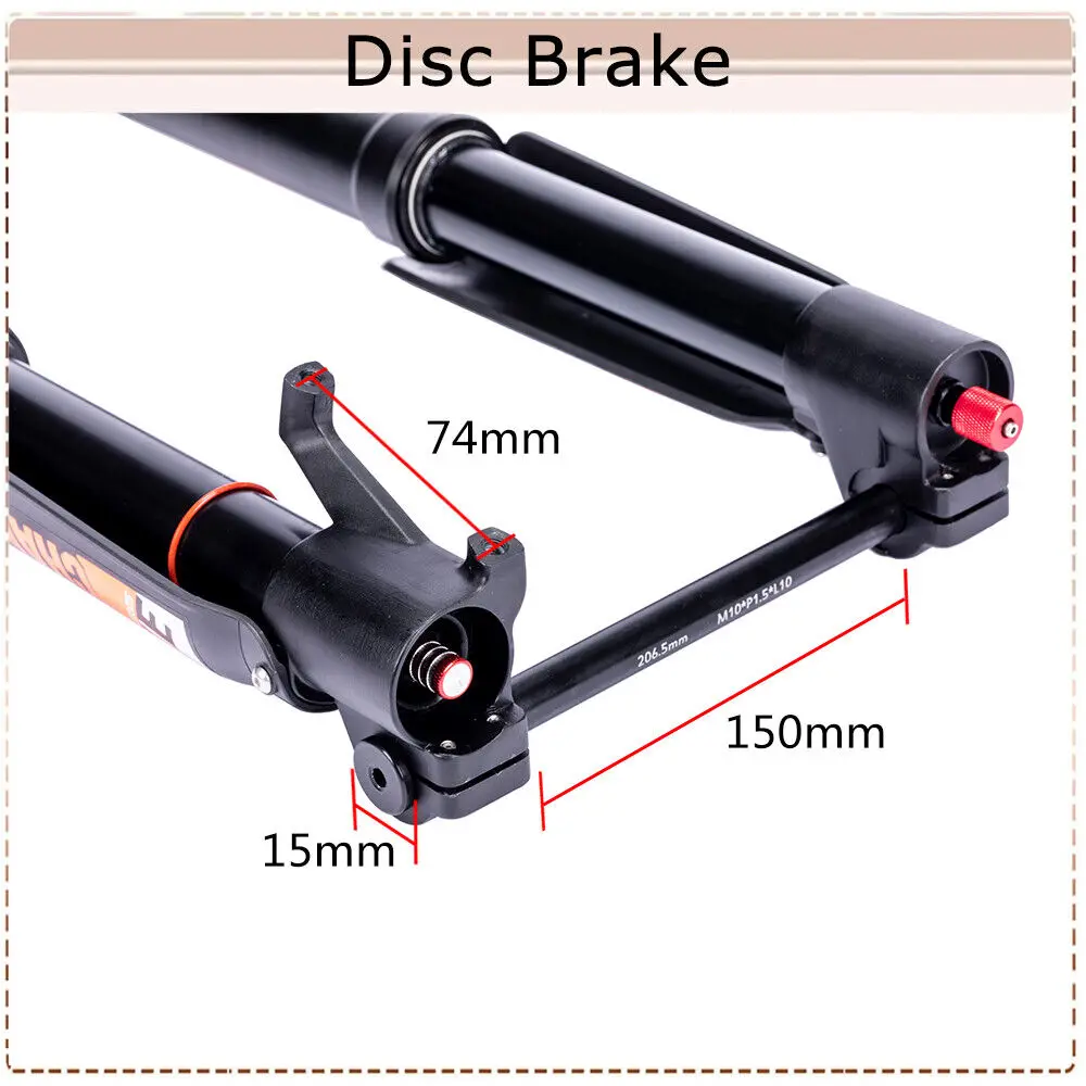 BUCKLOS 20 Zoll Fahrradgabel Federung Faltradgabel für 2,5/3,0/4,0/5,0 Reifen 9*135mm E-Bike Gabeln Schnee- und Strandfahrradgabeln – Detail 26
