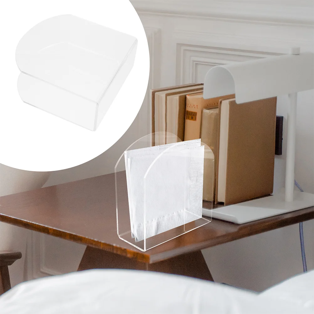 

2Pcs Transparent Acrylic Napkin Holder Vertical Table Standing Tissue Dispenser for Kitchen Restaurant Bar Cocktail Napkin Stand