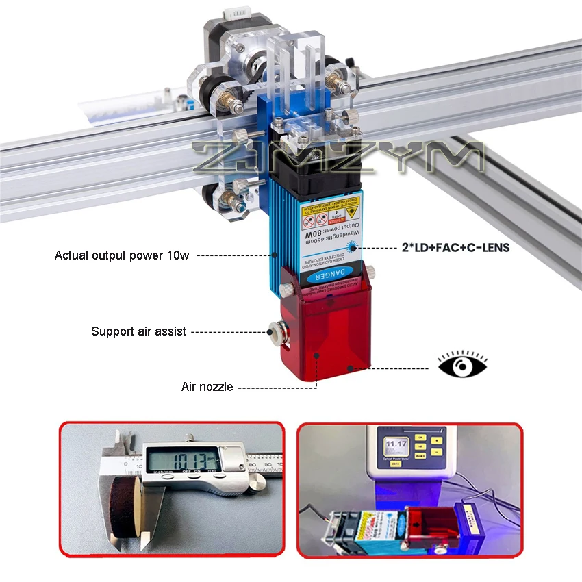 DIY Lasers chneidkopf Hoch leistungs laser modul 40W/80W Laser kopf für CNC-Schneiden Laser gravur maschine DIY Holz bearbeitungs werkzeuge