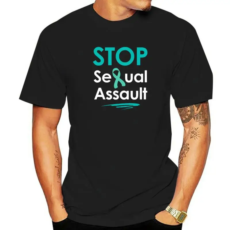 Sexual Assault Awareness T-Shirt Stop Sexual Assault T-Shirt Cosie T Shirt Retro Cotton Men T Shirt England Style