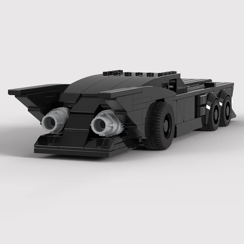 MOC-122237 Black Batmobile Boy Puzzle Building Blocks Birthday Gift Toy Classic Movie Car DIY Assembly Set