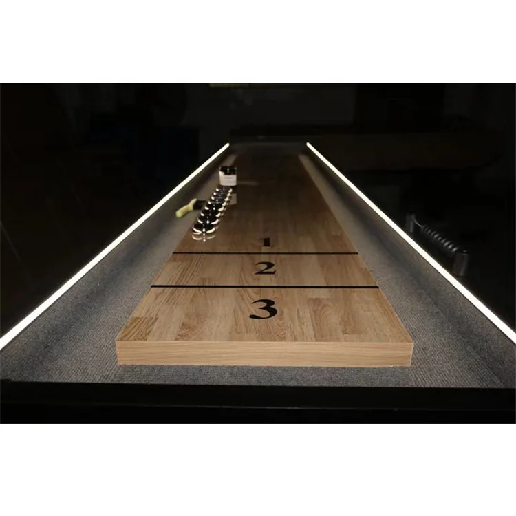 Factory Directly Sale 9FT Shuffleboard Table With Bowling Set Suitable For Bars And Family Entertainment